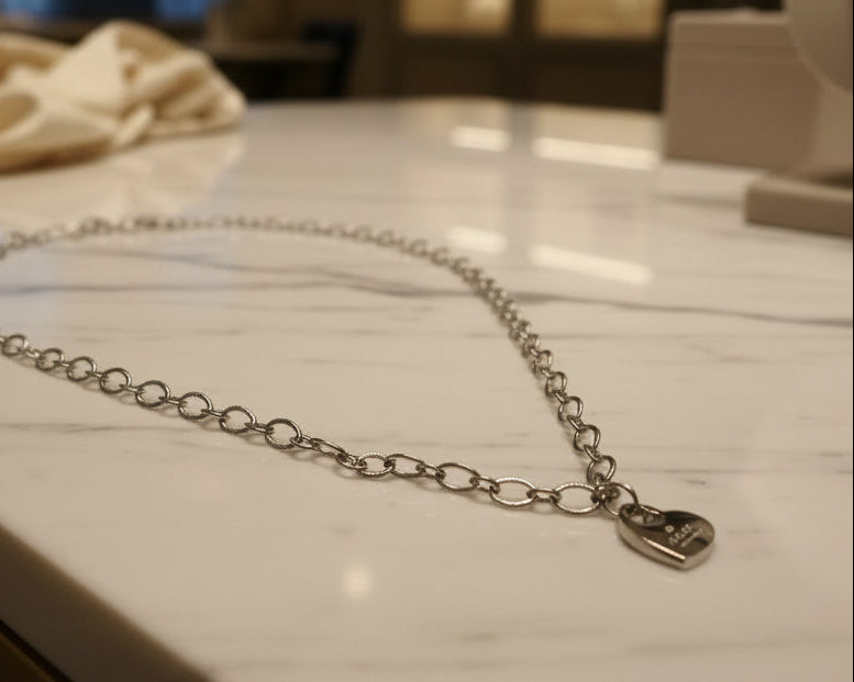 329 - Upcycled Silver Pendant Necklace