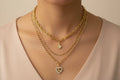 213- Upcycled Pearl Heart Pendant Necklace