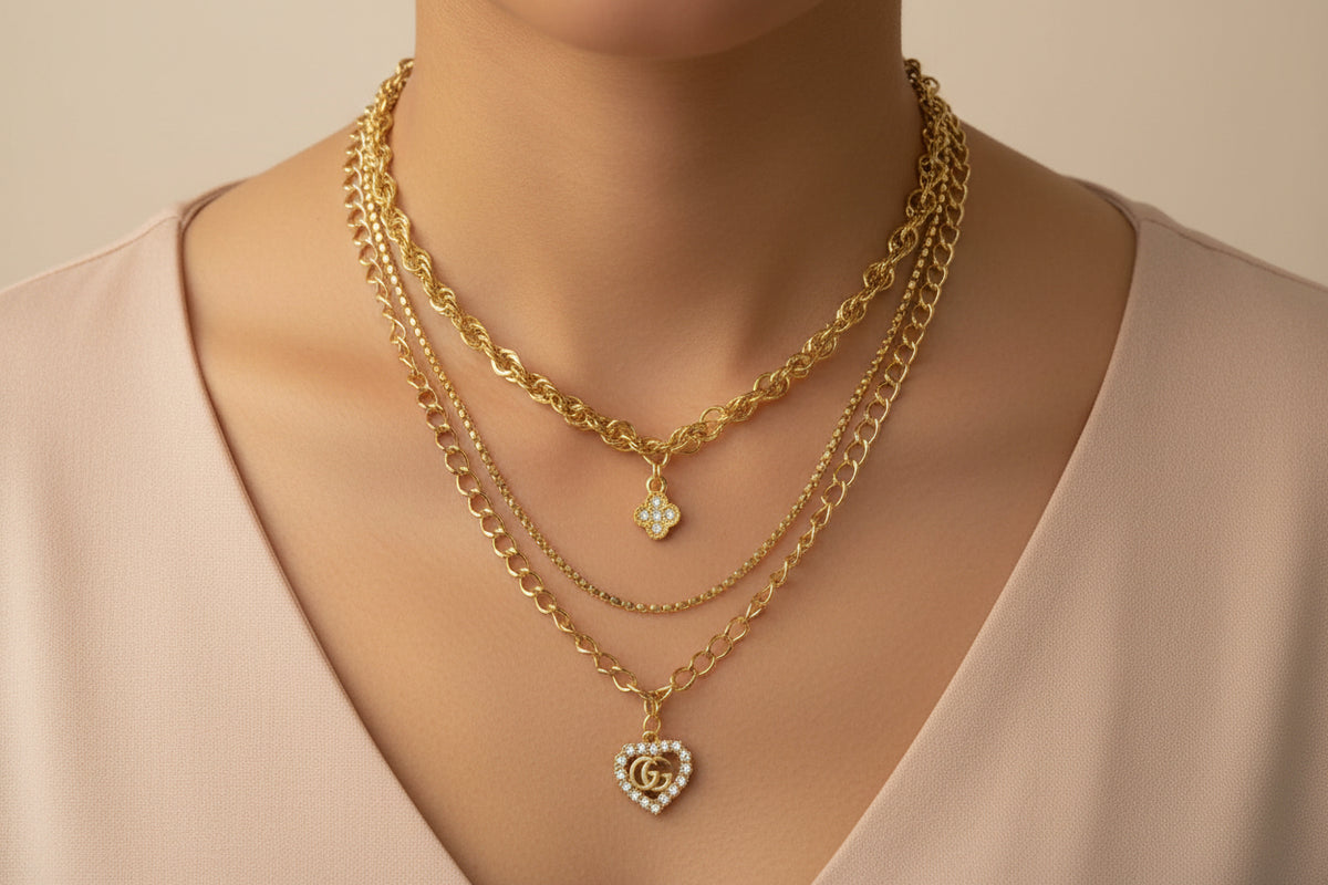 213- Upcycled Pearl Heart Pendant Necklace