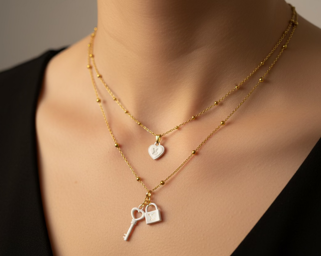 154- Upcycled White Pendant Necklace