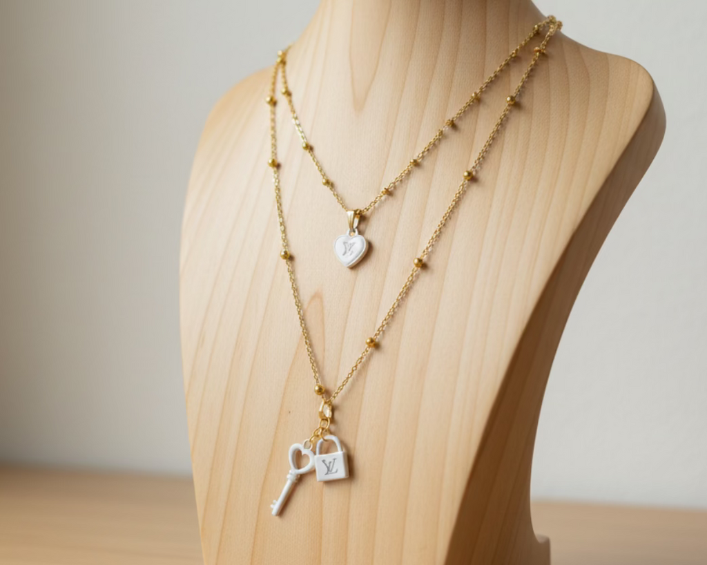 154- Upcycled White Pendant Necklace