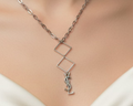 184- Silver Pendant Necklace