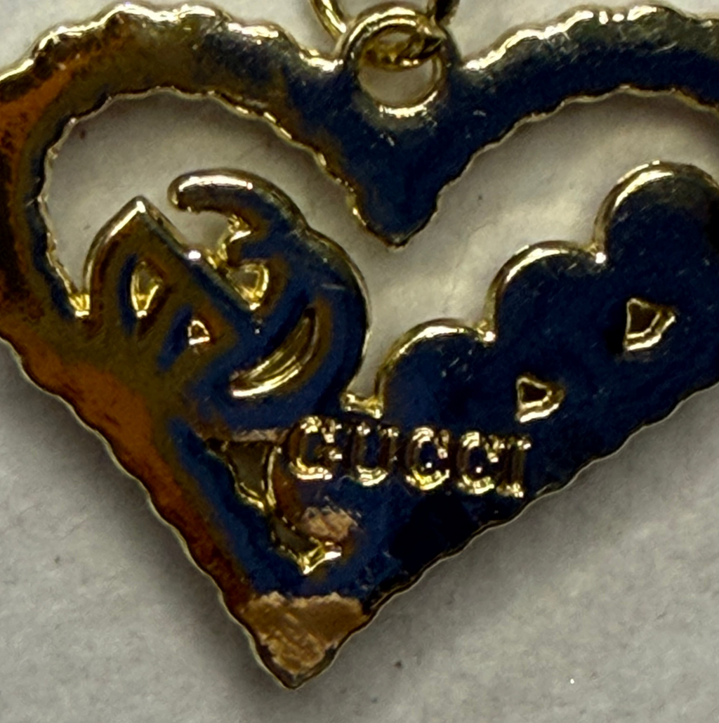244- Upcycled Purple Rhinestone Heart Pendant Necklace